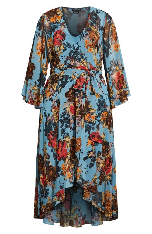 Shop City Chic Floral Wrap Maxi Dress In Floral Twistdnu