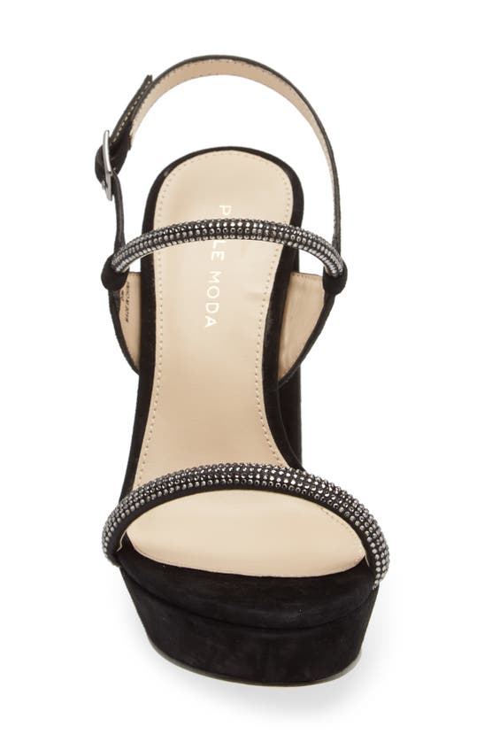 Pelle Moda Olina Slingback Platform Sandal In Black