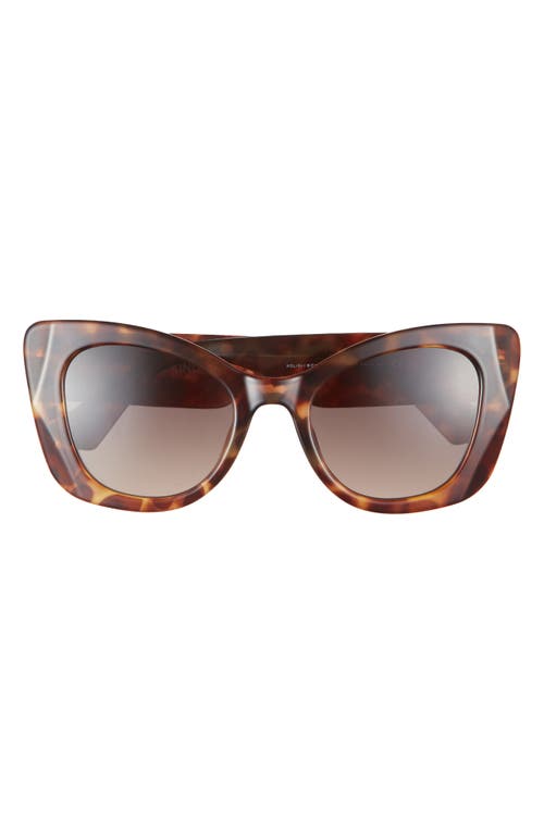 Kurt Geiger London 52mm Gradient Cat Eye Sunglasses In Havana/brown Gradient