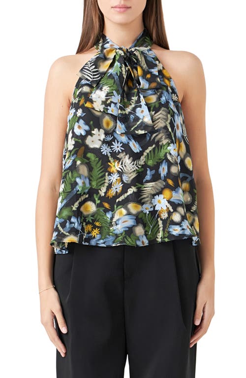 Endless Rose Floral Chiffon Shell Black Multi at Nordstrom,