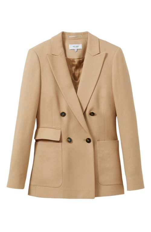 Shop Reiss Larsson Double Breasted Blazer In Camel