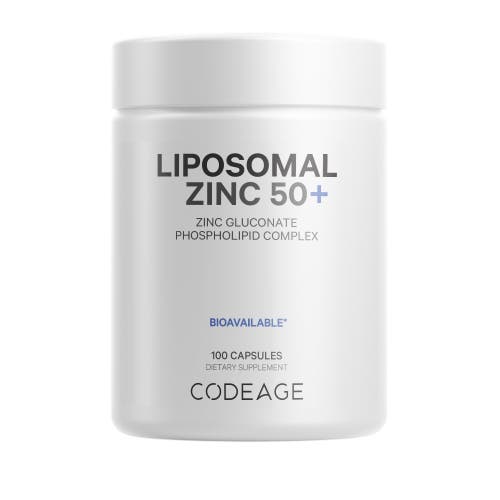 Codeage Liposomal Zinc, 3-Month + Supply, Zinc Gluconate Essential Mineral Vegan Supplement, Non-GMO, 100 ct in White at Nordstrom