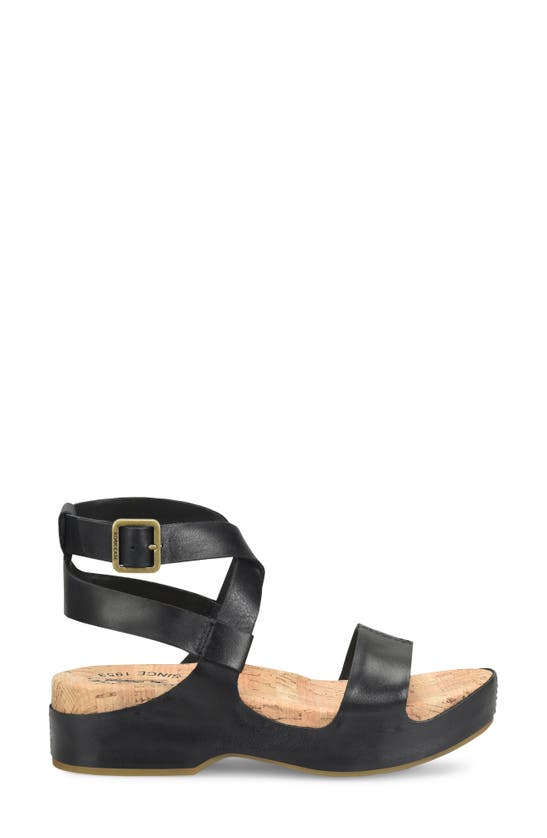 Shop Kork-ease ® Yadira Ankle Strap Platform Sandal In Black Leather