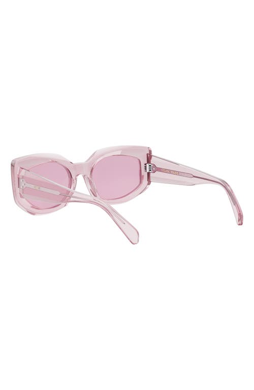 Shop Celine Butterfly 54mm Sunglasses In Shiny Pink/violet