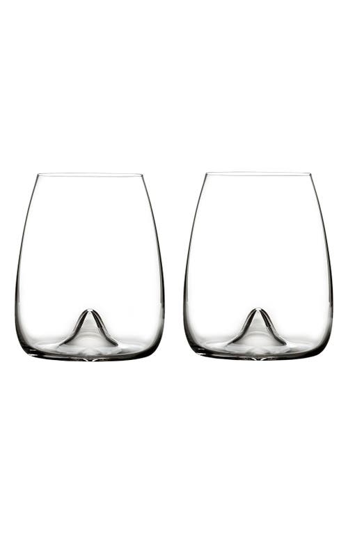 Waterford Elegance Set of 2 Fine Crystal Stemless Wine Glasses in Clear at Nordstrom
