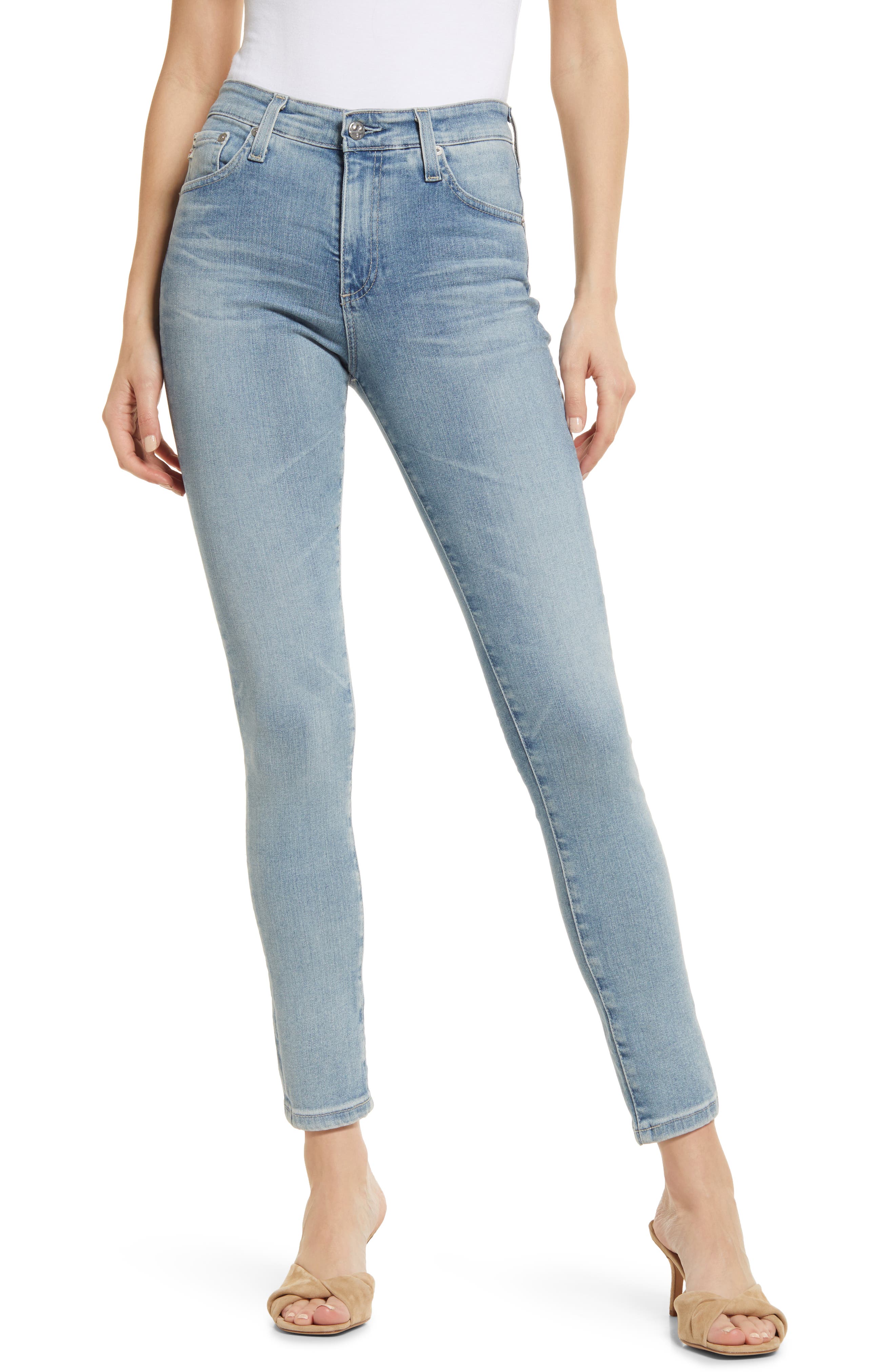 AG Farrah High Waist Ankle Skinny Jeans 