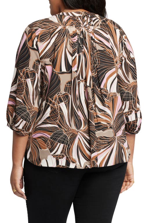 Shop Nydj Semisheer Pintuck Blouse In Half Moon Bay