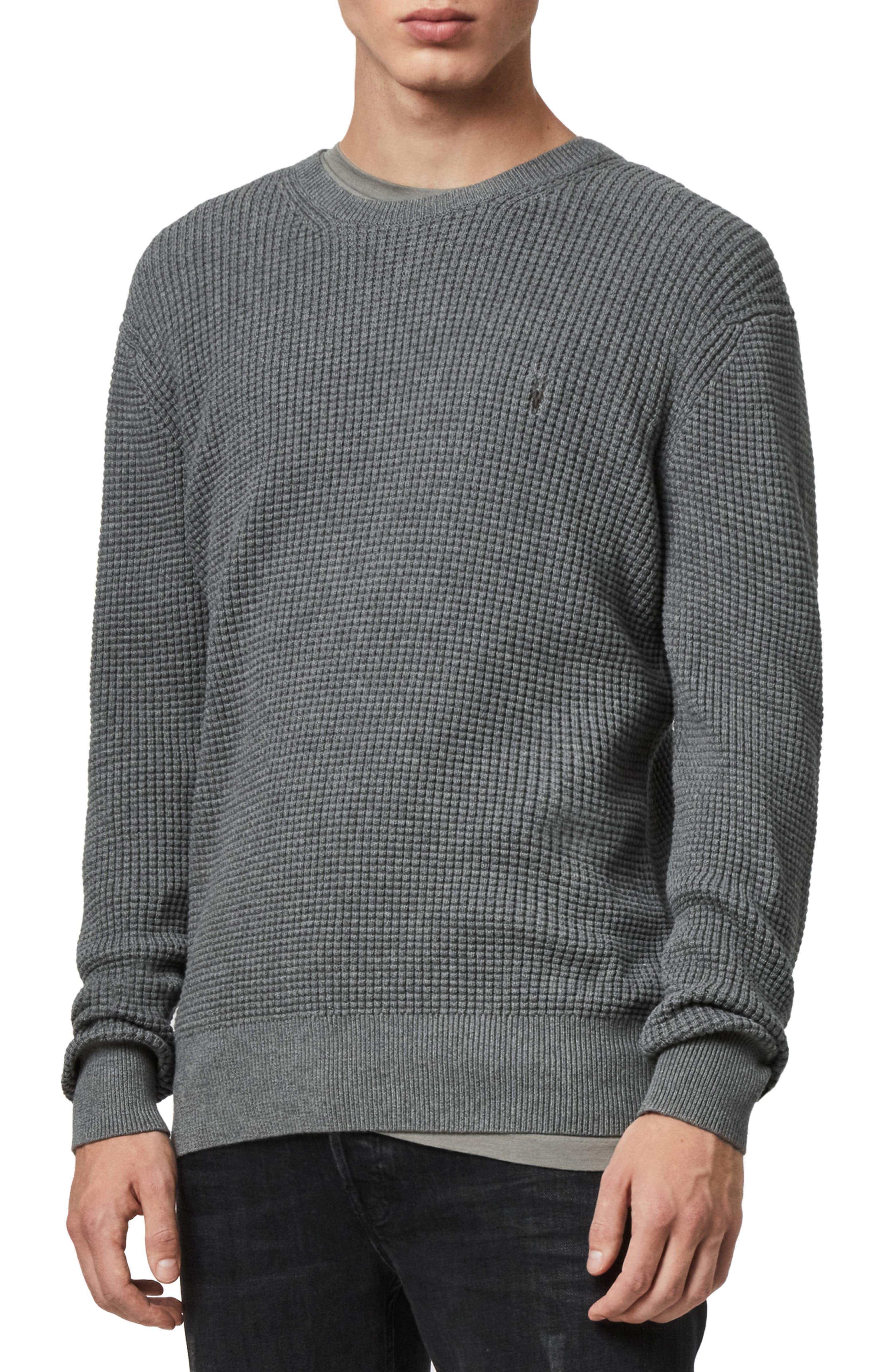 ALLSAINTS Wells Crewneck Slim Fit Sweater | Nordstrom