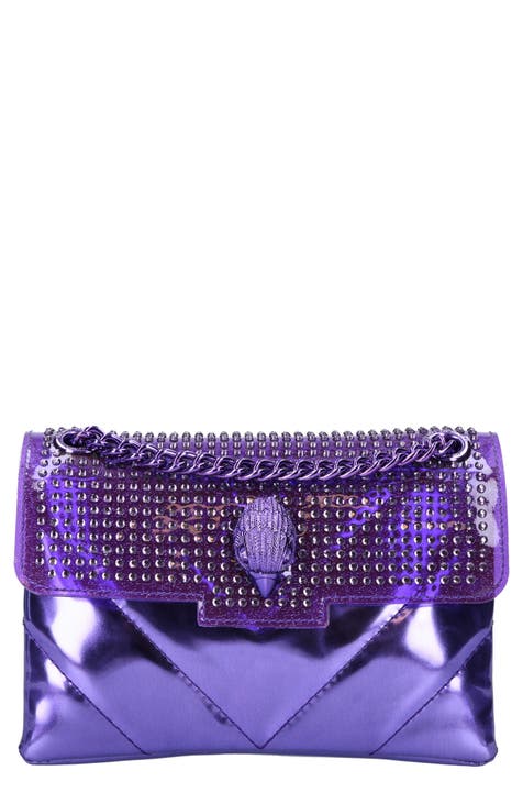 Buy The Purple Sack Beaded Flap Clutch With Sling Online