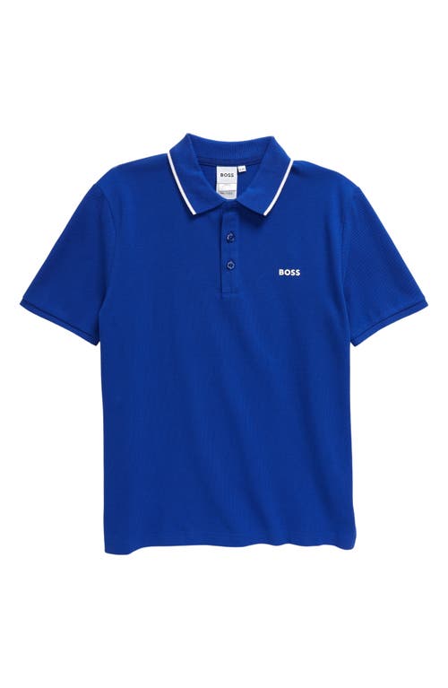 BOSS Kidswear Kids' Short Sleeve Polo Shirt in 77A Blue