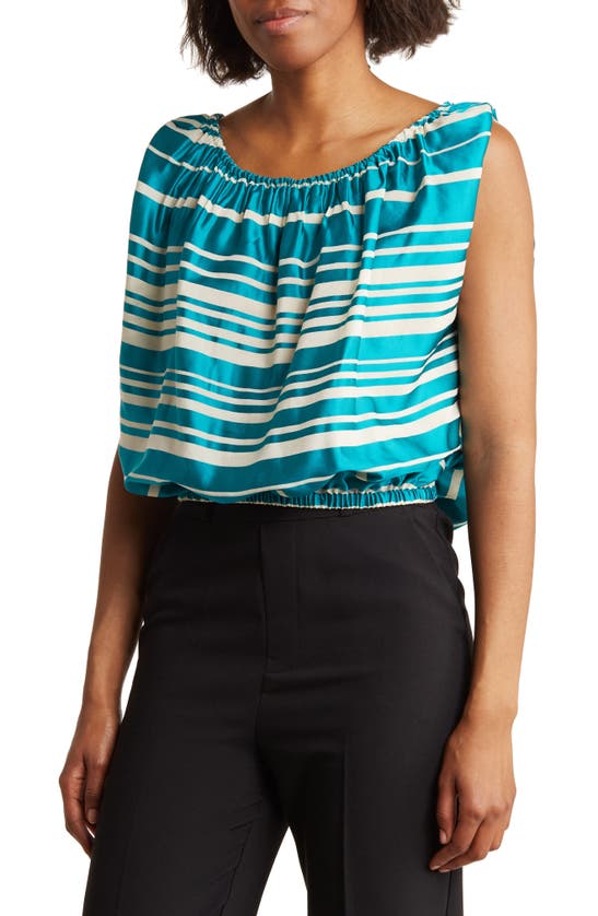 TRINA TURK STRIPE BUBBLE TOP