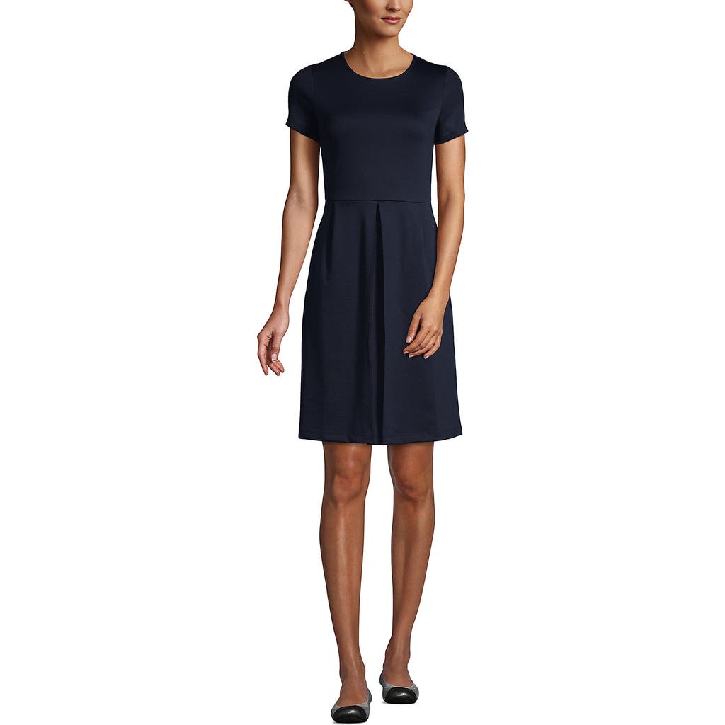 LANDS' END LANDS' END SCHOOL UNIFORM SHORT SLEEVE PONTE DRESS