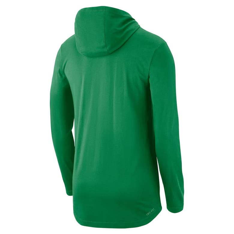 Shop Nike Green Oregon Ducks Campus Performance Tri-blend Long Sleeve Hoodie T-shirt