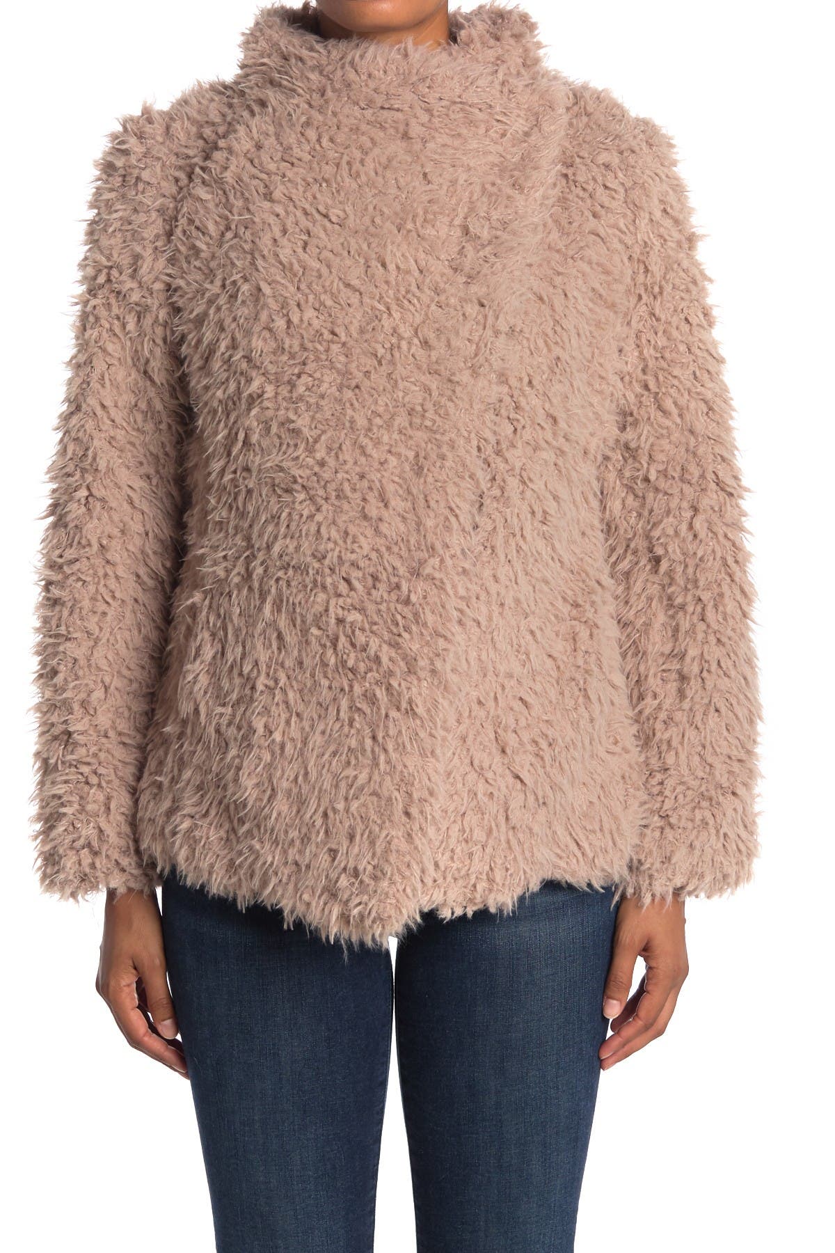 shaggy faux fur jacket