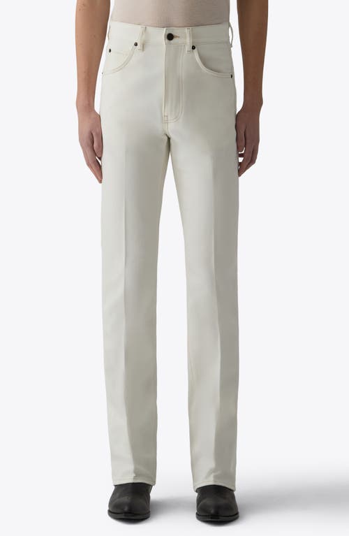 77 Bootcut Organic Cotton Jeans in Off White