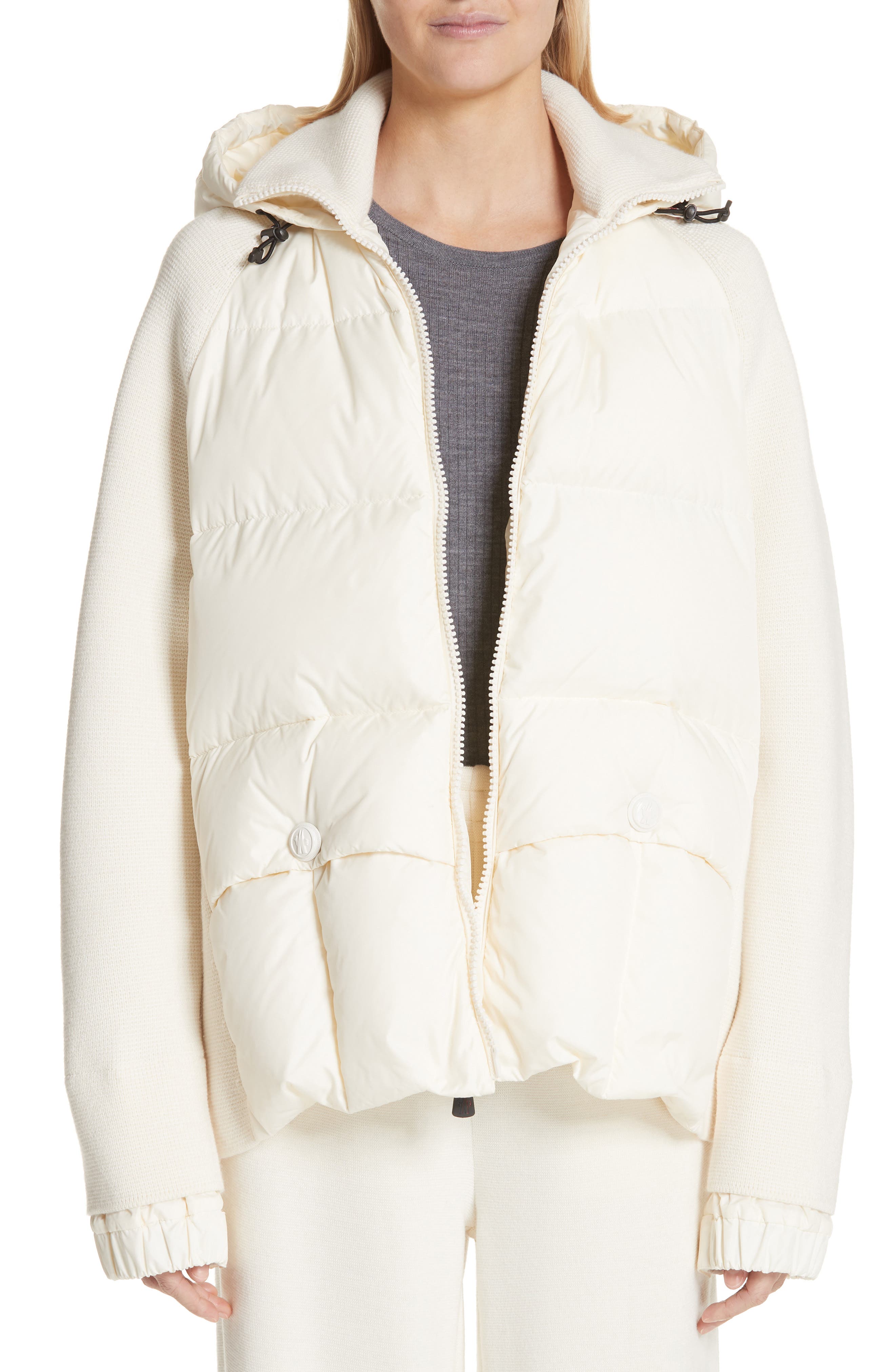 Moncler Spa Quilted Down \u0026 Knit Hooded Jacket | Nordstrom