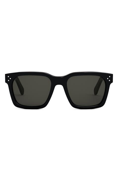 2pcs/set Men's Square Shaped Plastic Decorative Fashion Sunglasses