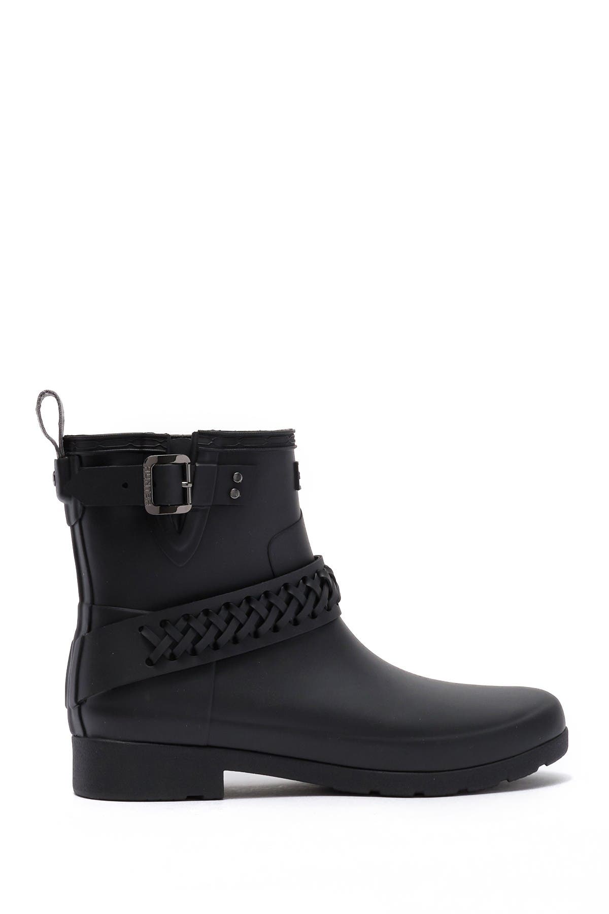 hunter refined stud waterproof biker boot