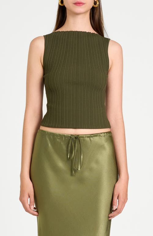 Shop Wayf Constance Rib Top In Olive