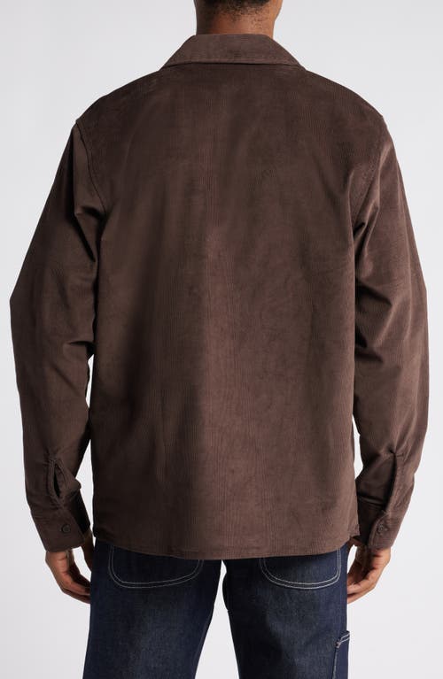 Shop Dickies Corduroy Button-up Shirt In Chocolate Brown