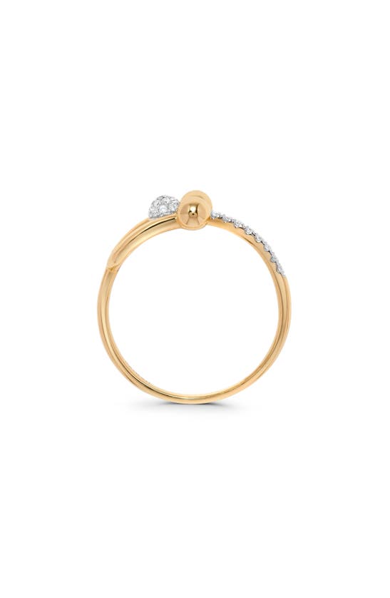 H.j. Namdar Diamond Pavé Horseshoe Ring In 14k Yellow And White Gold