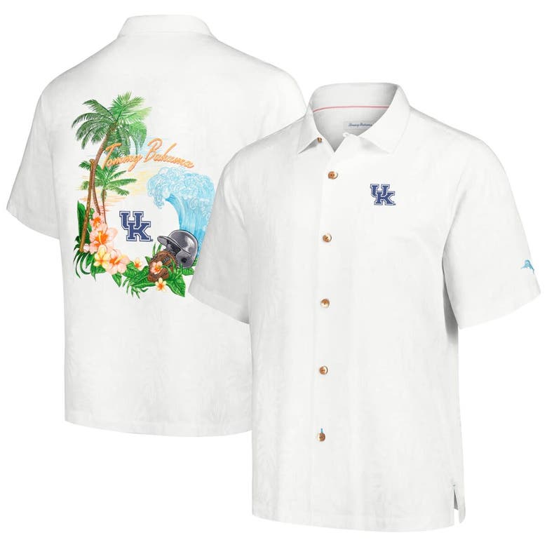 Shop Tommy Bahama Cream Kentucky Wildcats Castaway Game Camp Button-up Shirt