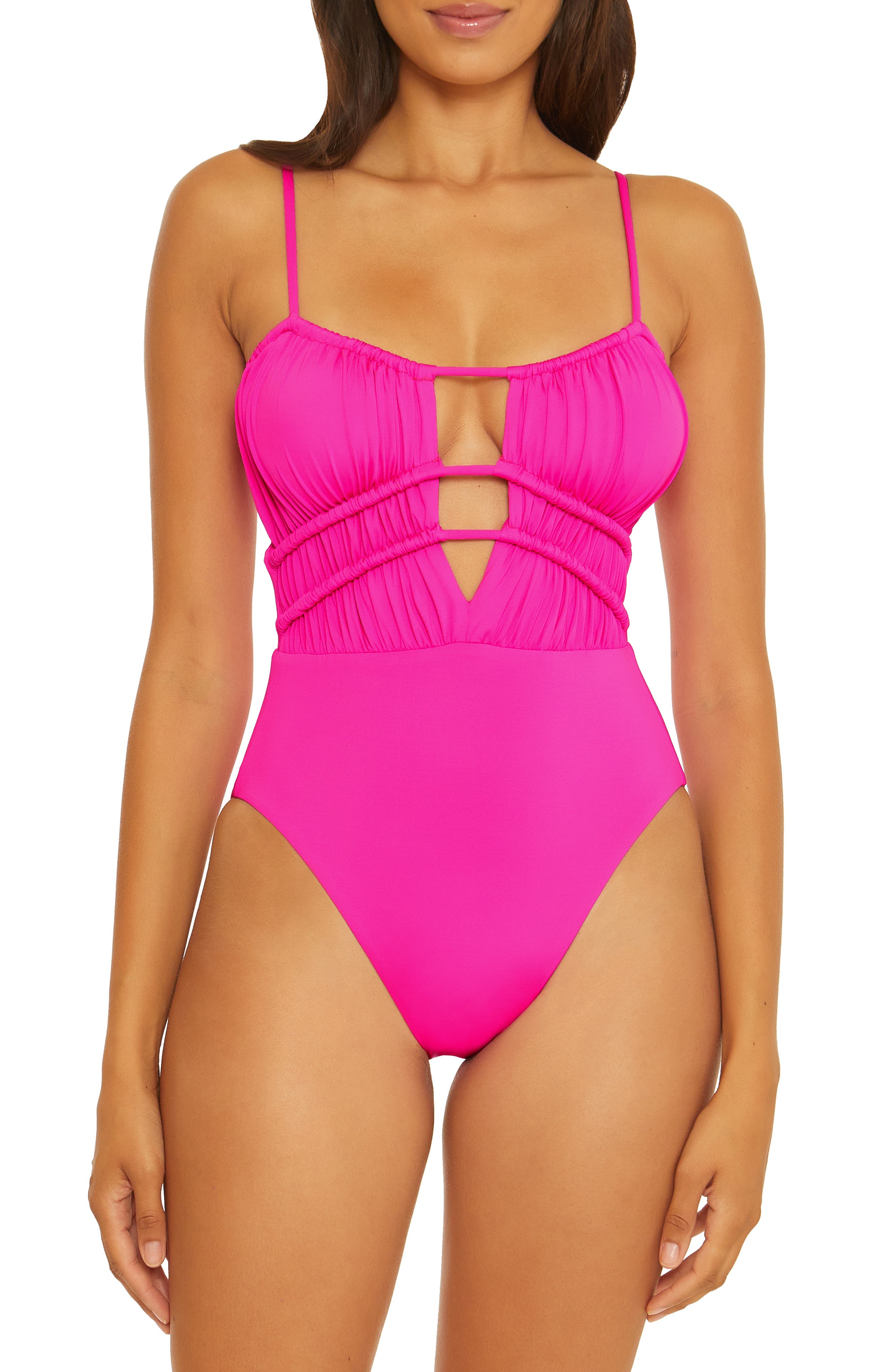 spaghetti strap one piece swimsuit