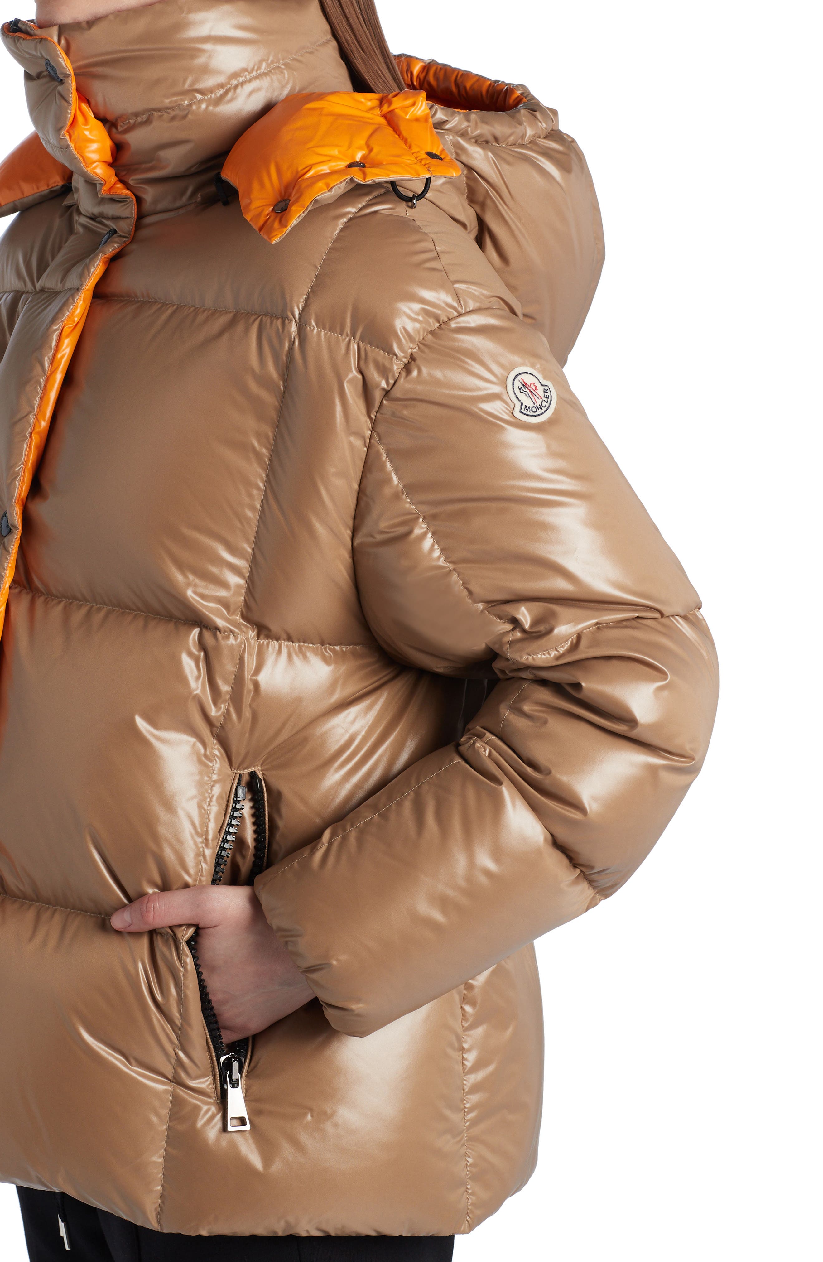 moncler maya jacket orange