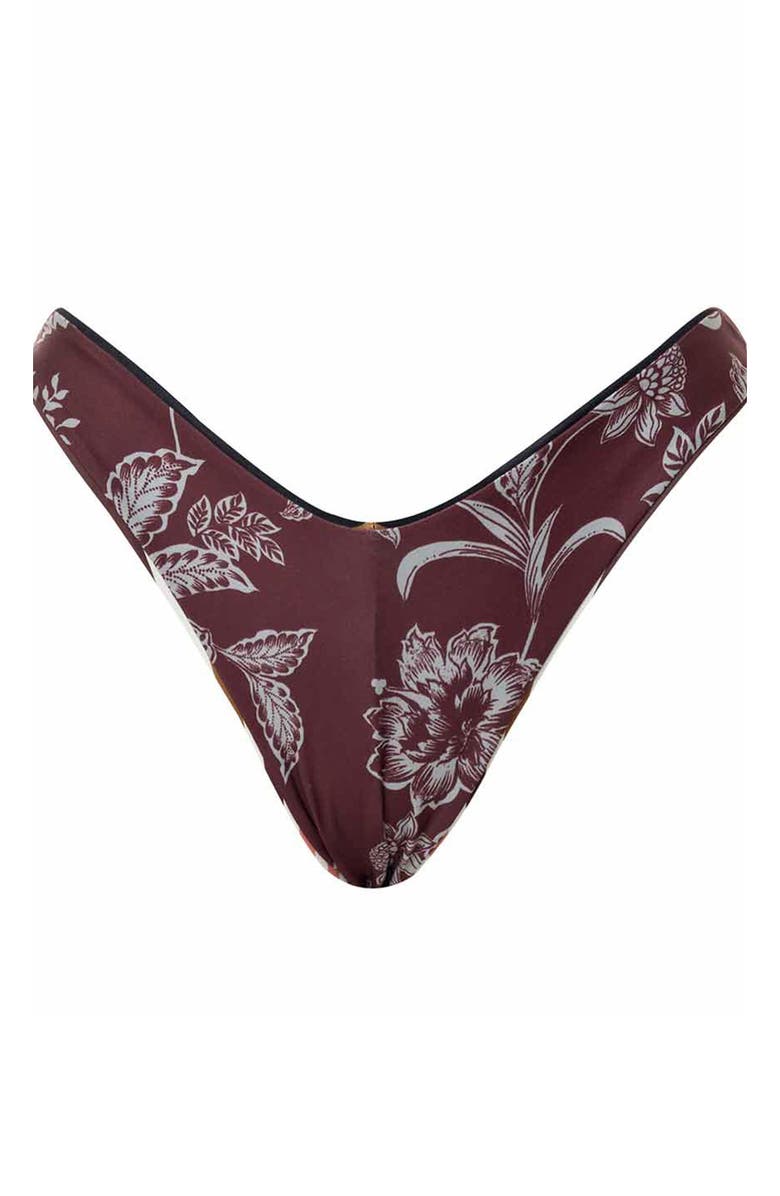 Maaji Burgundy Barcode Megan Reversible Bikini Bottoms | Nordstrom