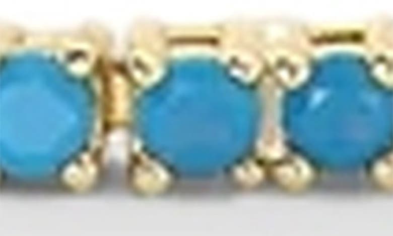Shop Melinda Maria Baby Heiress Cubic Zirconia Bracelet In Turquoise/ Gold
