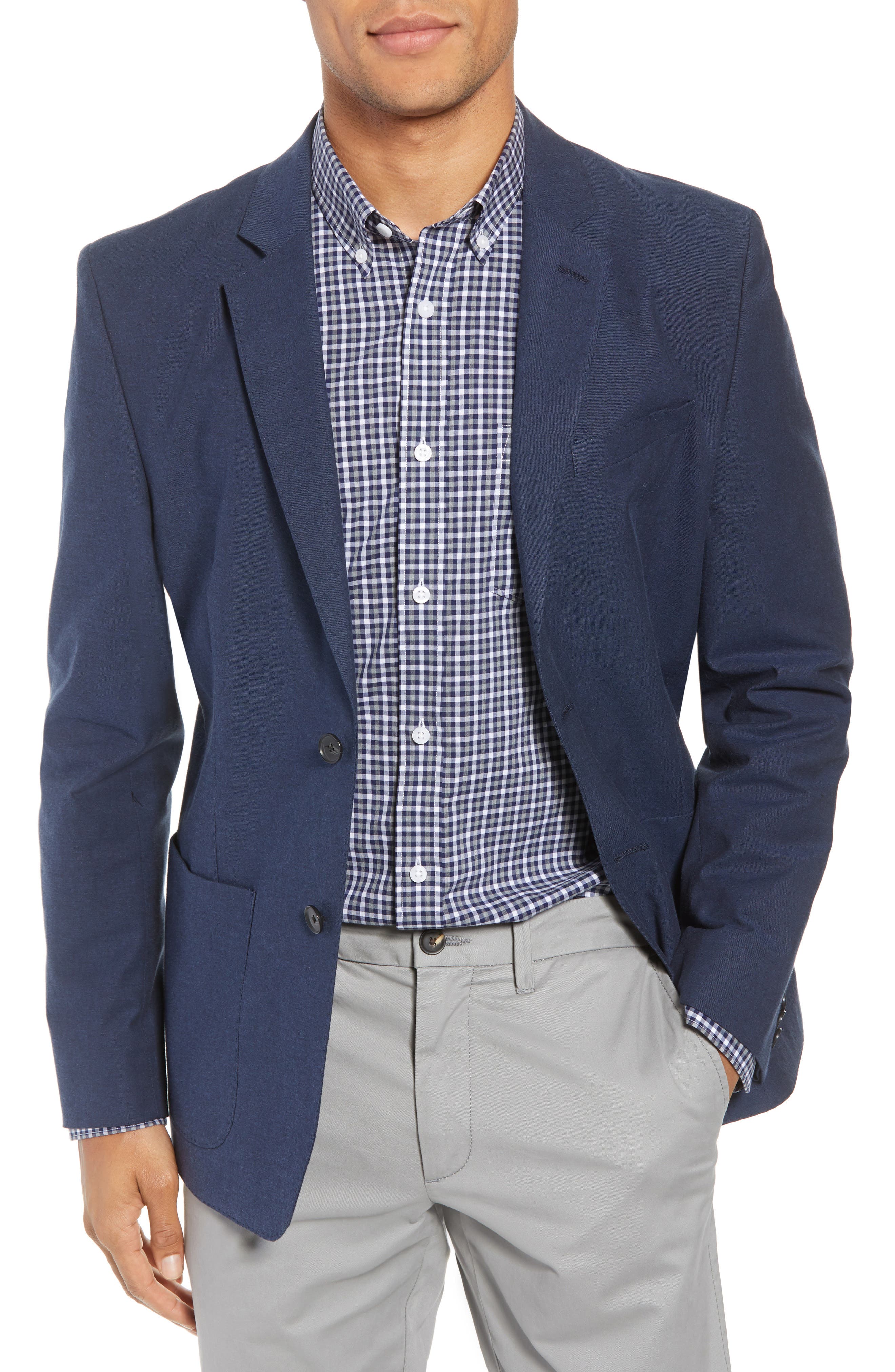 Nordstrom Men's Shop Washed Stretch Cotton Blazer Nordstrom