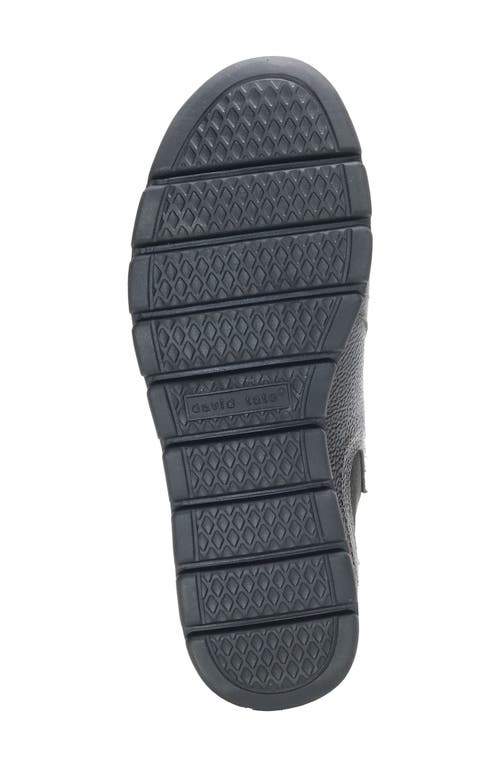 David Tate Popular Wedge Bootie In Black Pebble Grain