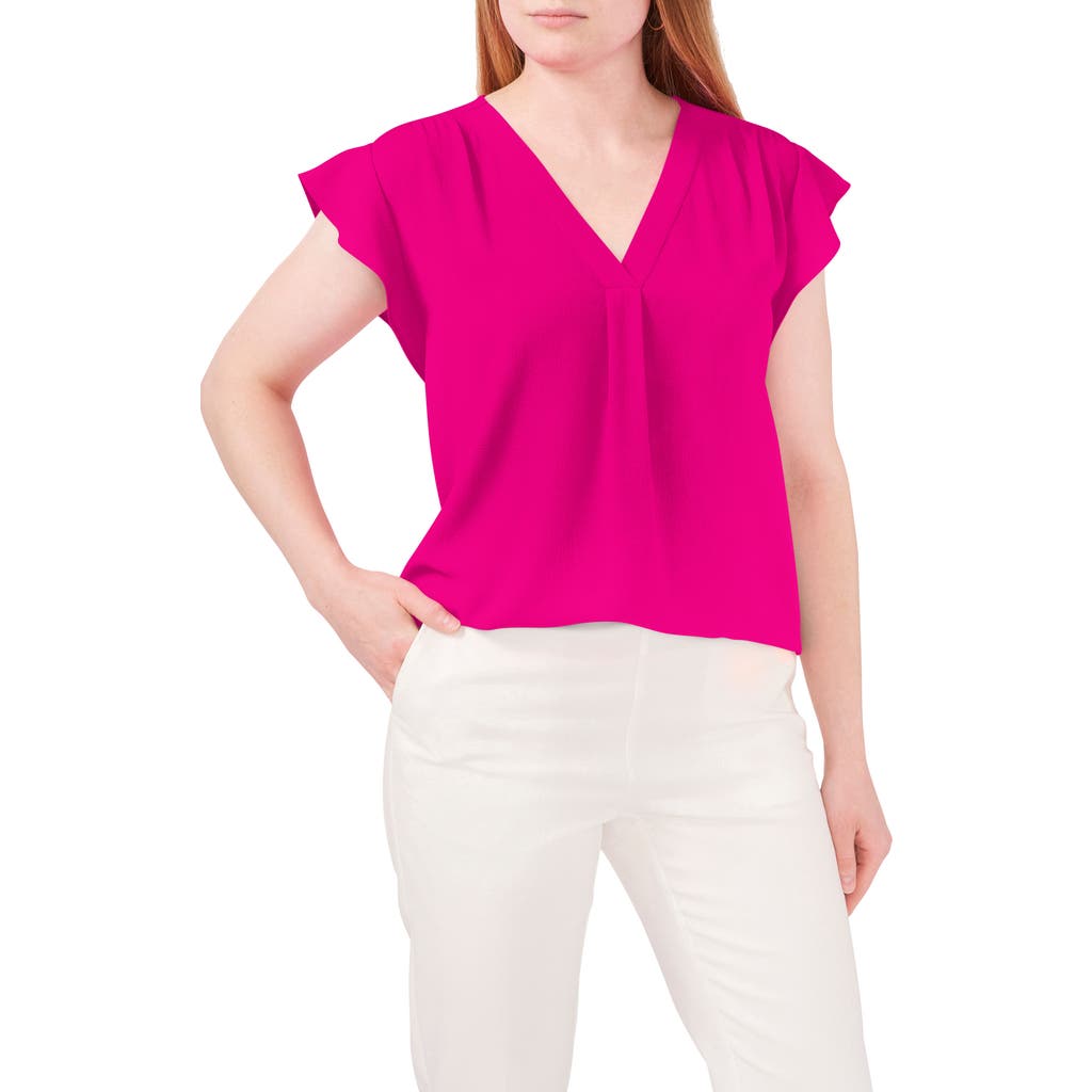 Chaus Print Flutter Sleeve Blouse In Exuberant 611