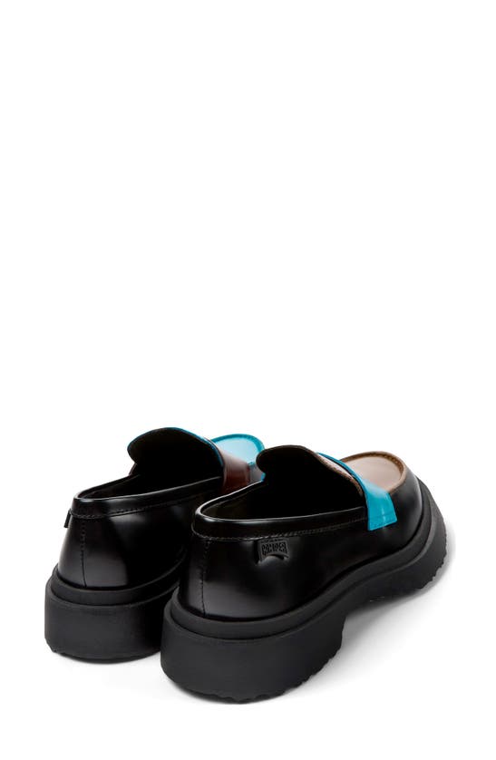 Camper Walden Leather Loafers In Black Multi