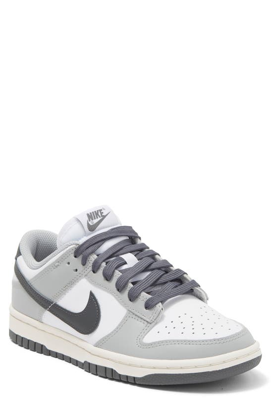 Nike Dunk Low Sneaker In White/ Iron Grey