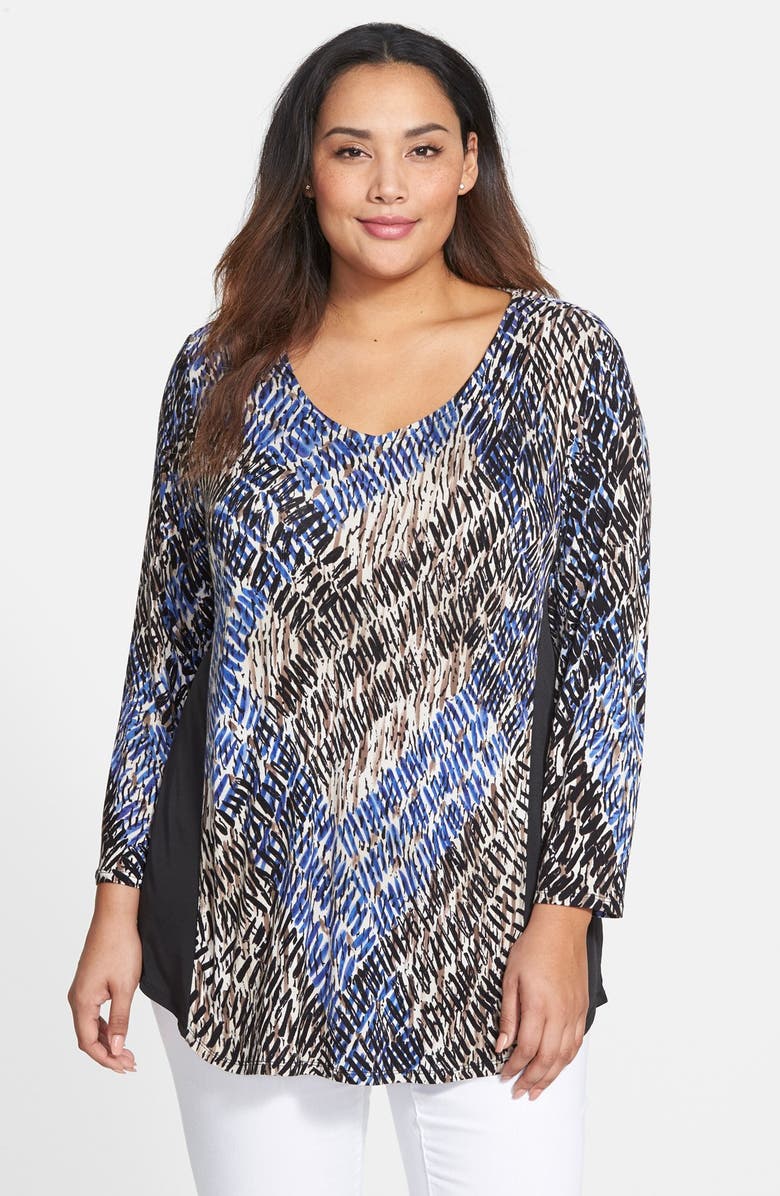 NIC+ZOE 'Utopia' V-Neck Jersey Top (Plus Size) | Nordstrom