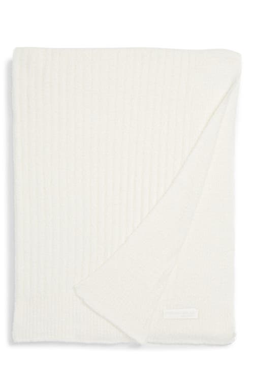 barefoot dreams Ribbed Blanket in Pearl at Nordstrom