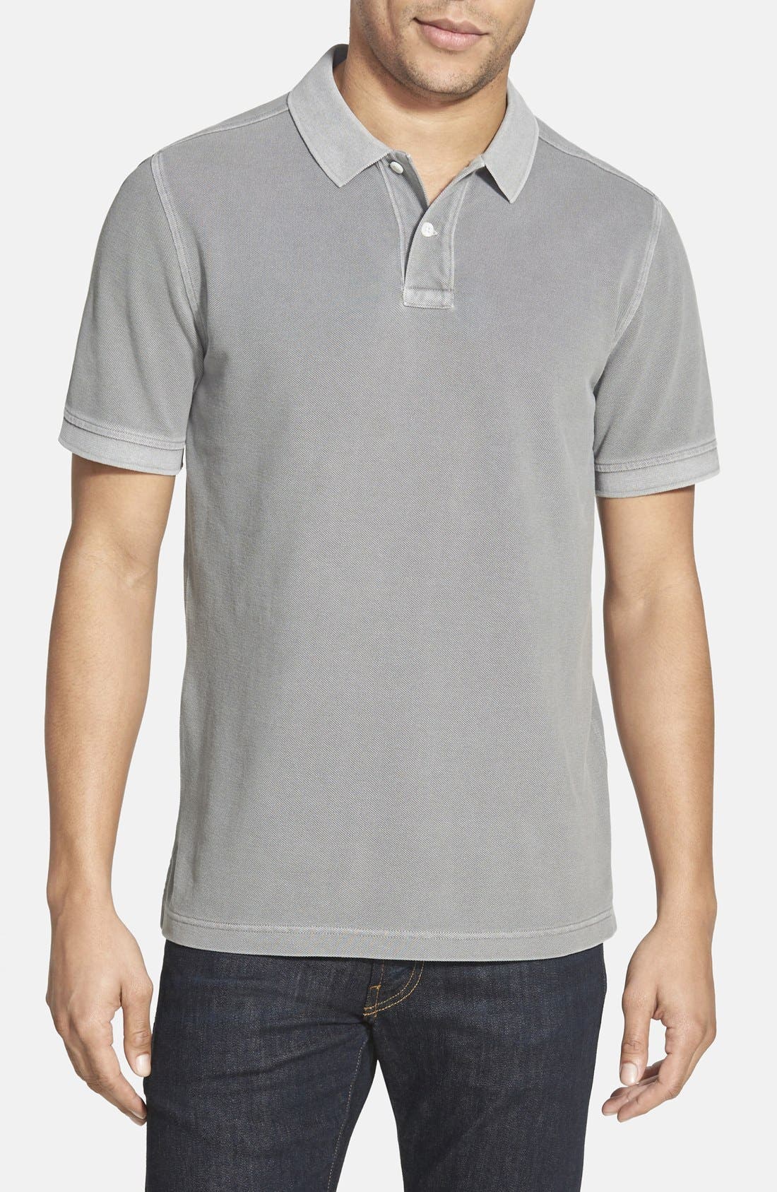 Nordstrom Trim Fit Washed Piqué Polo Nordstrom
