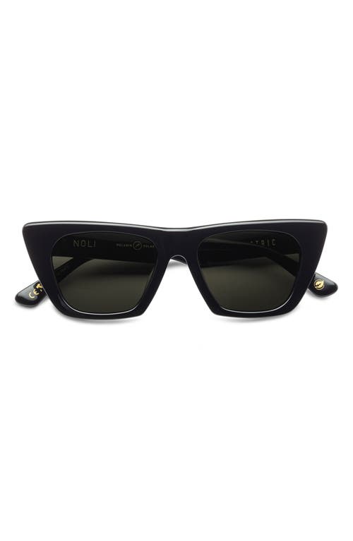 Shop Electric Noli 50mm Polarized Cat Eye Sunglasses In Gloss Black/grey Polar