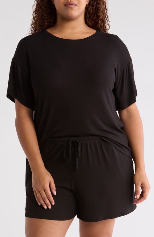 Shop Nordstrom Moonlight Eco Easy Rib Short Pajamas In Black