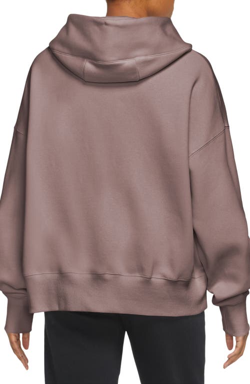 Shop Nike Sportswear Phoenix Fleece Pullover Hoodie In Smokey Mauve/black