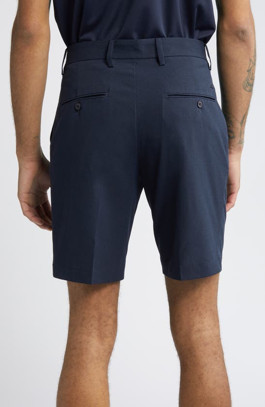 Shop J. Lindeberg Vent Flat Front Performance Golf Shorts In Jl Navy