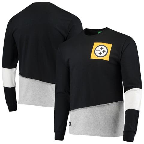 Green Bay Packers Men’s Long Sleeve Angle Tee - Black/White/Grey