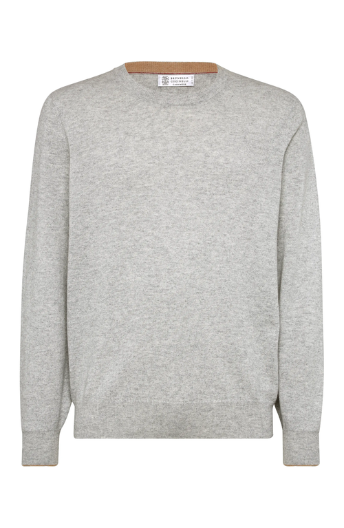 Shop Brunello Cucinelli Cashmere Sweater In Pebble