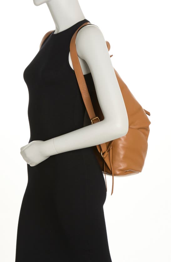 Rebecca Minkoff Jumbo Julian Leather Backpack In Caramello