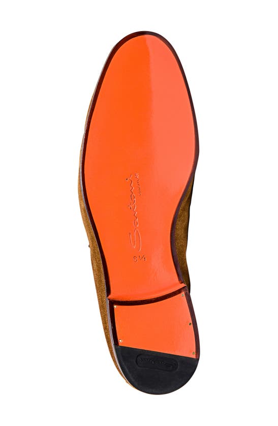 Santoni Carlos Penny Loafer In Light Brown-c39
