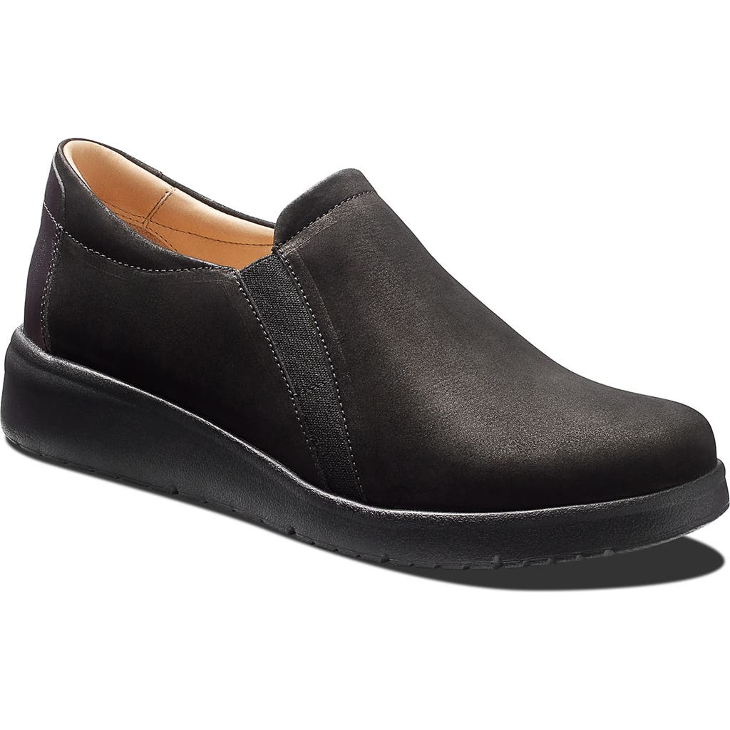 Samuel Hubbard Featherlight Marin Slip-on In Black Nubuck