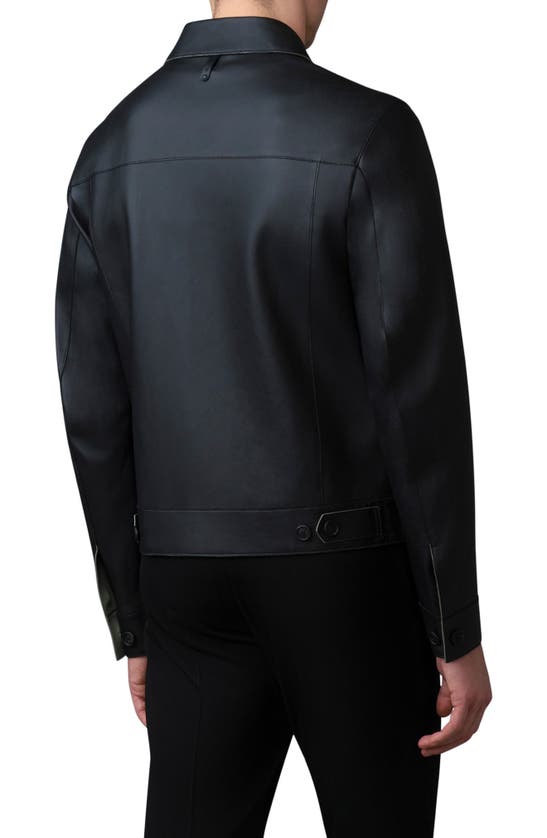 Shop Mackage Lincoln Leather Jacket In Black