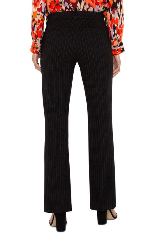 Shop Liverpool Pinstripe Flare Pants In Black/white Pinstripe