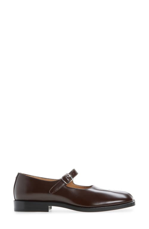 Shop Maison Margiela Tabi Mary Jane Flat In Chic Brown